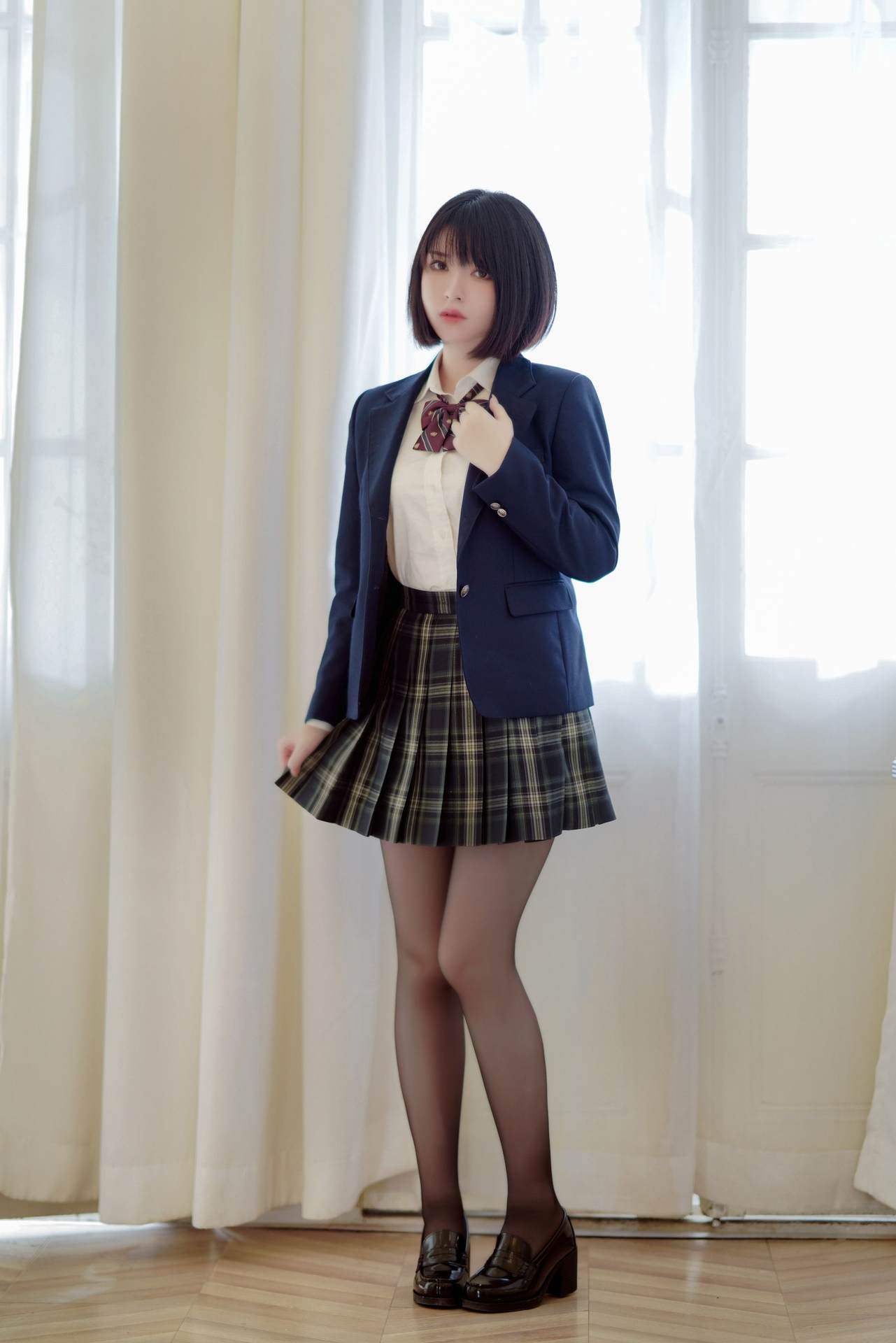 NO.021半半子彼女の制服姿が喜欢【54P】-可宝主